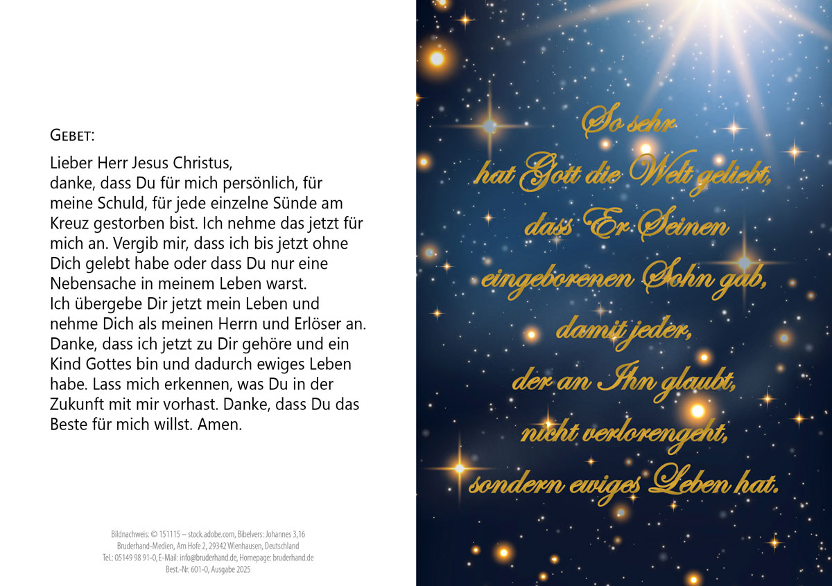 So sehr hat Gott die Welt geliebt