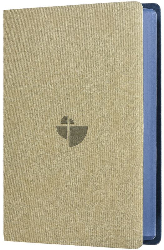Schlachter 2000 Bibel - Taschenausgabe (sandfarben, blauer Farbschnitt)